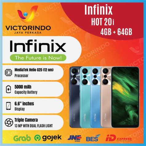 Promo Infinix Hot 20i X665E Smartphone Ram 4GB Rom 64GB Garansi Resmi Diskon 3 Di