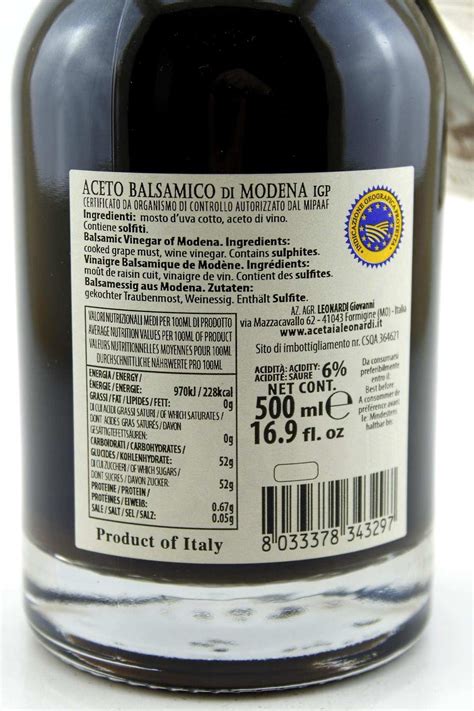 Aceto Balsamico Di Modena IGP Dolce Vita 500ml Acetaia Leonardi