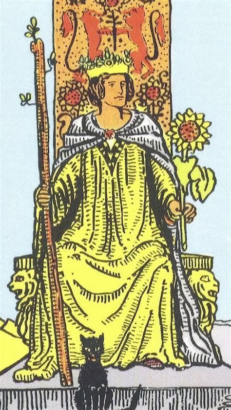 Combination Of Seven Of Pentacles And Queen Of Wands Cards Zoomboola