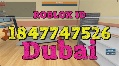 Dubai Roblox Song Codes Youtube