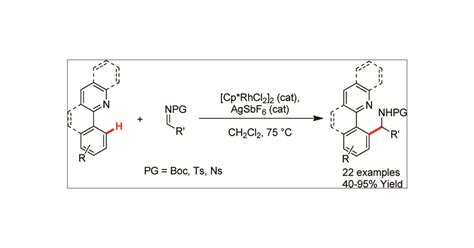 Rhodium Iii Catalyzed Arylation Of Boc Imines Via Ch Bond