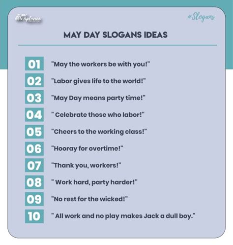 121 Perfect May Day Slogans Taglines And Sample Ideas Tiplance