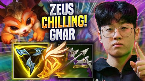 Zeus Chilling With Gnar T1 Zeus Plays Gnar Top Vs Rengar Preseason 2023 Youtube