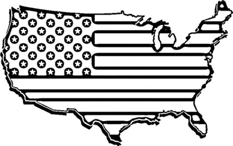 American Flag Clip Art Black and White | Free Download