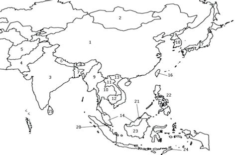 Asian Countries Map Quiz