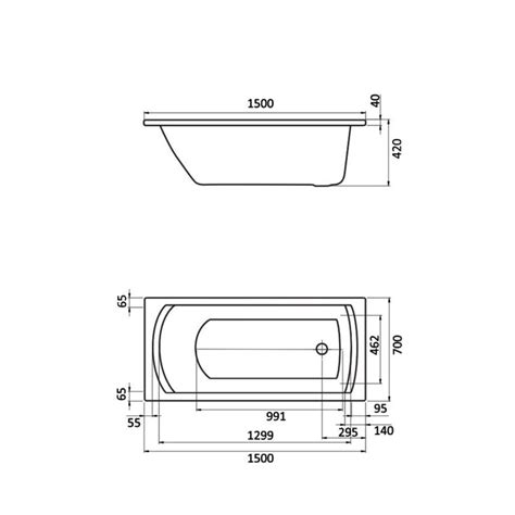 Ванна акриловая Santek Монако 150х70 1WH111976, купить в Москве и ...