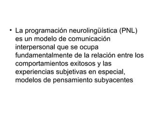 Curso De Programaci N Neuroling Stica P Ppt