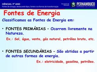 Formas E Fontes De Energia
