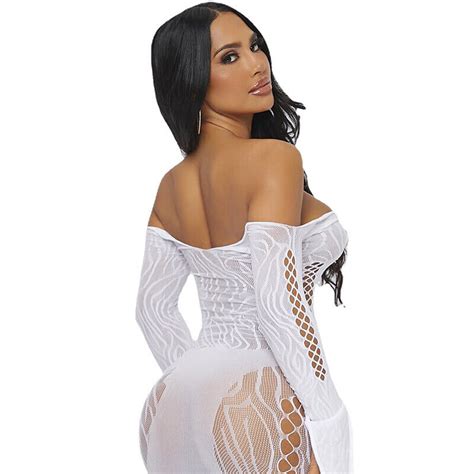 Women Fishnet Lingerie Hollow Out Bodycon Mini Dress Sexy Babydoll Underwear EBay