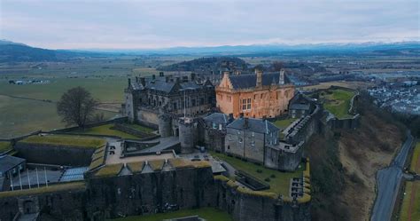 Aerial view of Stirling Castle, Ancient Scotland 20304376 Stock Video ...