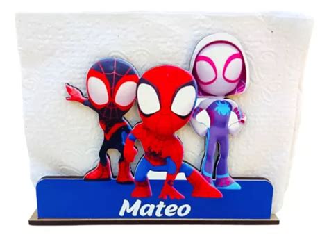 Servilletero Mdf Spidey A Color Paq 12 Pzas Envío gratis