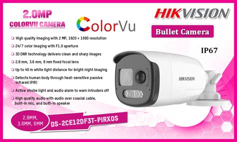 DS 2CE12DF3T PIRXOS Hikvision 2MP ColorVu Bullet Camera