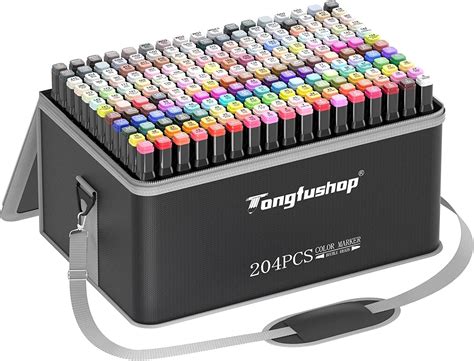 Tongfushop 204 Marker Set 1 Sekunde Schnell Trocknende Alkohol Marker