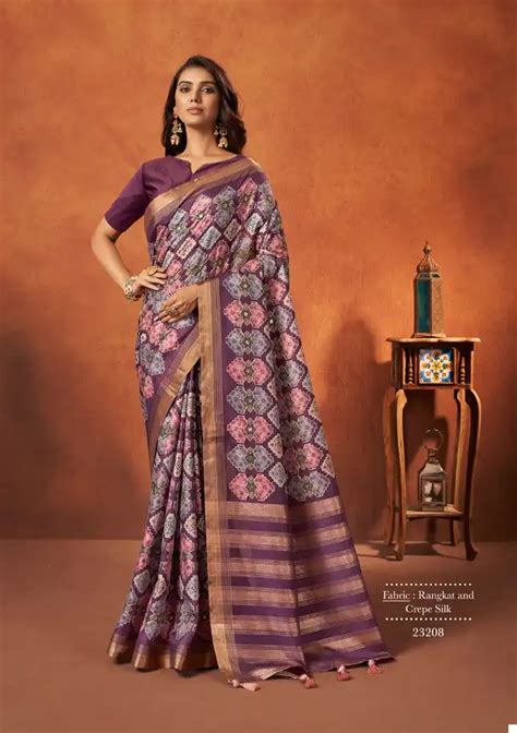 Mahotsav Saachi Rangkat And Crepe Silk Wholesale Sarees Catalog