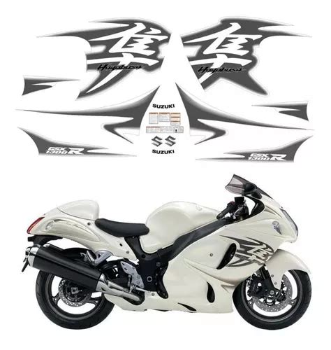 Kit Adesivos Suzuki Hayabusa Gsx 1300r 2012 Branca Frete grátis