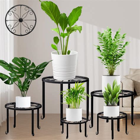 Paquete De Soportes De Metal Para Plantas De Interior Al Aire Ltima