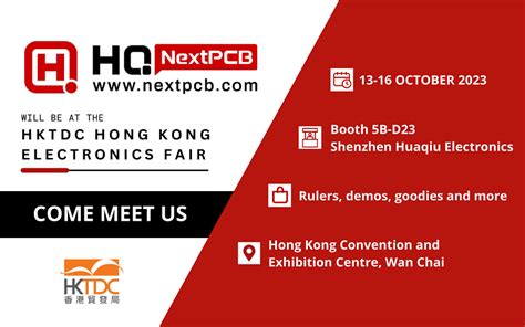 Come Meet HQNextPCB At HKTDC Hong Kong Electronics Fair 2023 Autumn