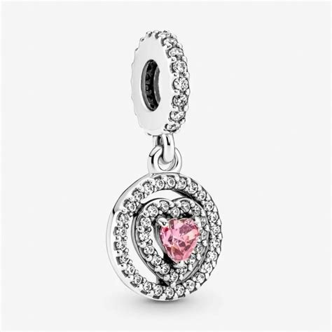 PANDORA Charm Pendant Cœur Halo Double Scintillant 791476C01