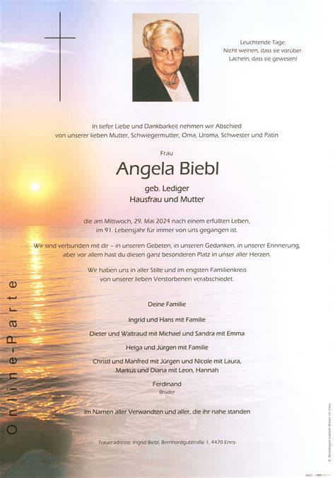 Angela Biebl Bestattung Brixner Enns