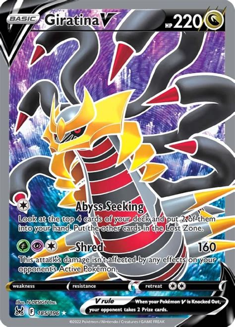 Giratina V Sword And Shield Lost Origin 185196 Pokemon Single Card