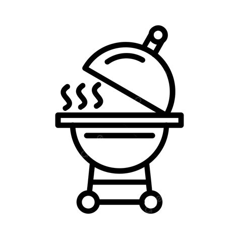 Bbq Line Icon Vector Barbecue Bbq Fire Png And Vector With