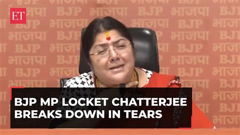 Bjp Mp Locket Chatterjee Breaks Down In Tears Over Manipur Like