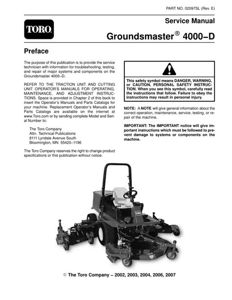 Ppt Toro Groundsmaster 4000d Service Repair Manual Powerpoint Presentation Id 13124162