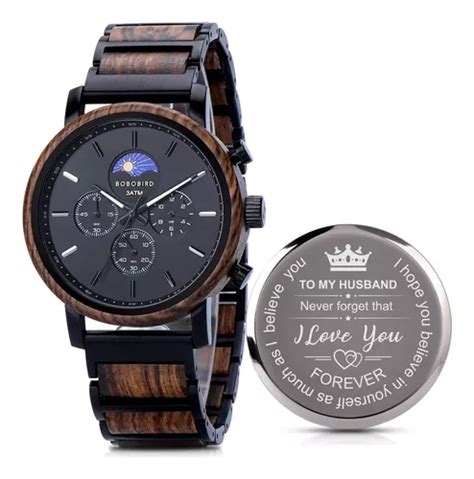 Reloj De Madera Personalizado Para Hombre Marido Novio Pa Env O Gratis