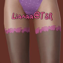 The Sims Resource Lianaa TSR February Lingerie Set Stockings