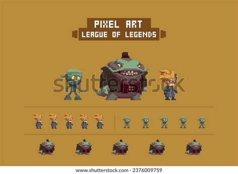 8bit Vector Retro Pixel Art Characters Stock Vector (Royalty Free ...