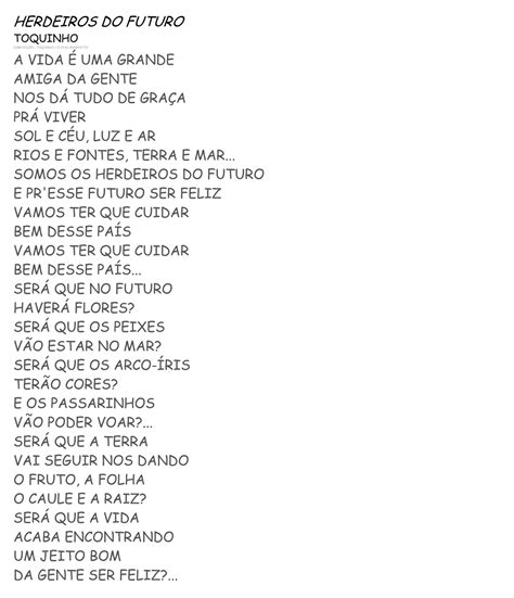 Letra Herdeiros Do Futuro