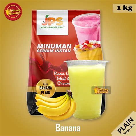 Jual JPS PLAIN Banana Pisang 1 Kg Bubuk Minuman Tanpa Gula Powder