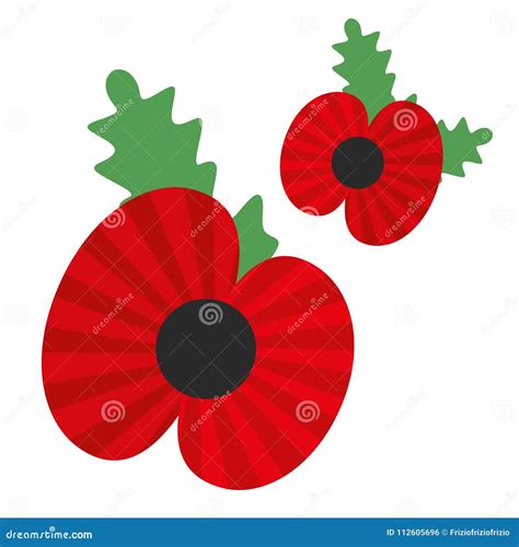 Poppy, Symbol of the Anniversary of the World War Stock Vector ...