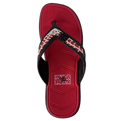 Chinelo Homem Aranha Infantil Masculino Preto Vermelho