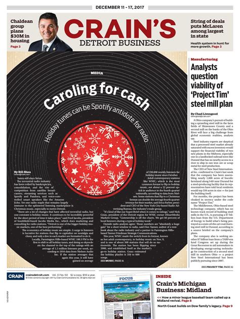 Crains Detroit Business Dec 11 2017 Issue By Crains Detroit