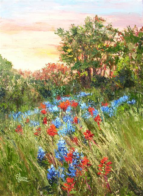 Artists Of Texas Contemporary Paintings And Art Blue Bonnet Sunrise