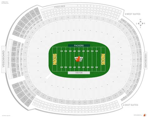 Green Bay Packers Seating Guide Lambeau Field