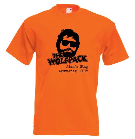 Wolfpack Stag Do Personalised T Shirt Hangover Custom Design Novelty