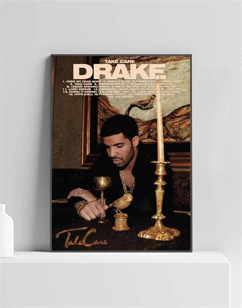 Drake ‘Take Care’ Premium Album Music Poster | Cover Artwork and Track ...