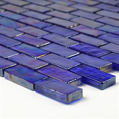 Cobalt 1 X 2 Poured Series Glass Pool Tile Pool Tile Glass Tile