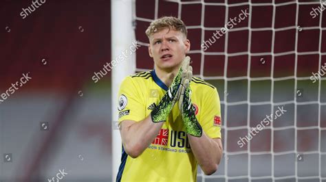 Sheffield Uniteds Goalkeeper Aaron Ramsdale During Editorial Stock