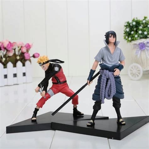 Jual Action Figure Miniatur Uzumaki Naruto X Uchiha Sasuke Set Isi Di