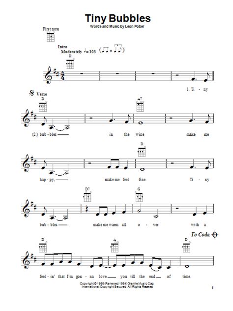 Tiny Bubbles | Sheet Music Direct