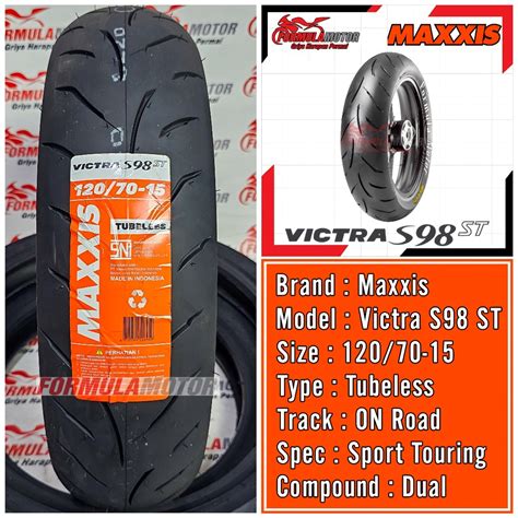 Jual 120/70-15 Maxxis Victra S98 ST Ring 15 Tubeless - Ban Depan XMAX ...