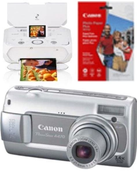 Canon 2503b031 Powershot A470 Digital Camera With Pixma Mini320 Compact