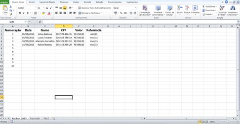 Como Fazer Um Modelo De Recibo No Excel Blog Luz