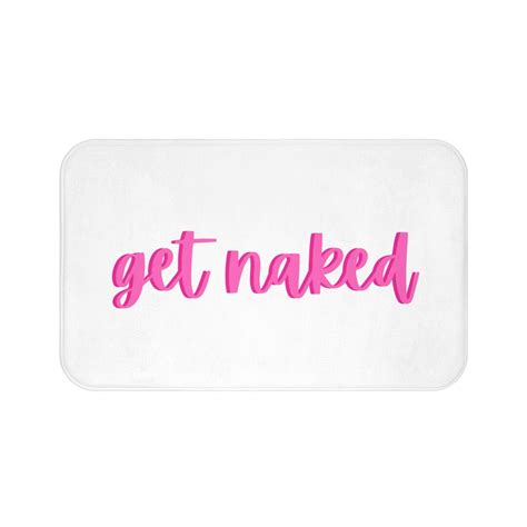 Pink Get Naked Bathroom Mat Etsy