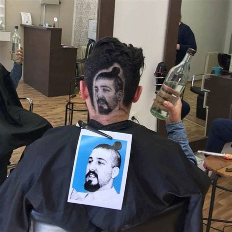 Serbian Barber Trims Celebrity Portraits On Customers Heads