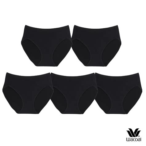 Wacoal Bikini Panty กางเกงในใสสบายวาโก รปแบบบกน แพค ชน รน WU C WU F สดำ BB