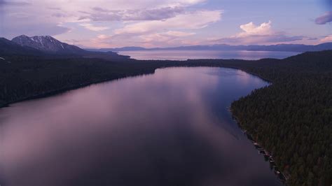 Lake Tahoe Circa-2019 Aerial View Of Lake Stock Footage SBV-347719790 ...